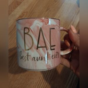Pink and White Marble BAE Mug